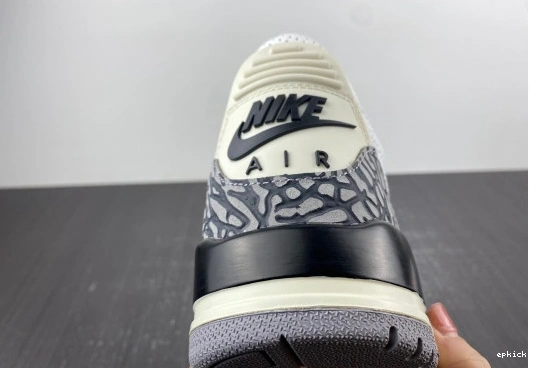 EP DN3707-100 Jordan White Retro DN3707-100 3 Cement Reimagined 0212